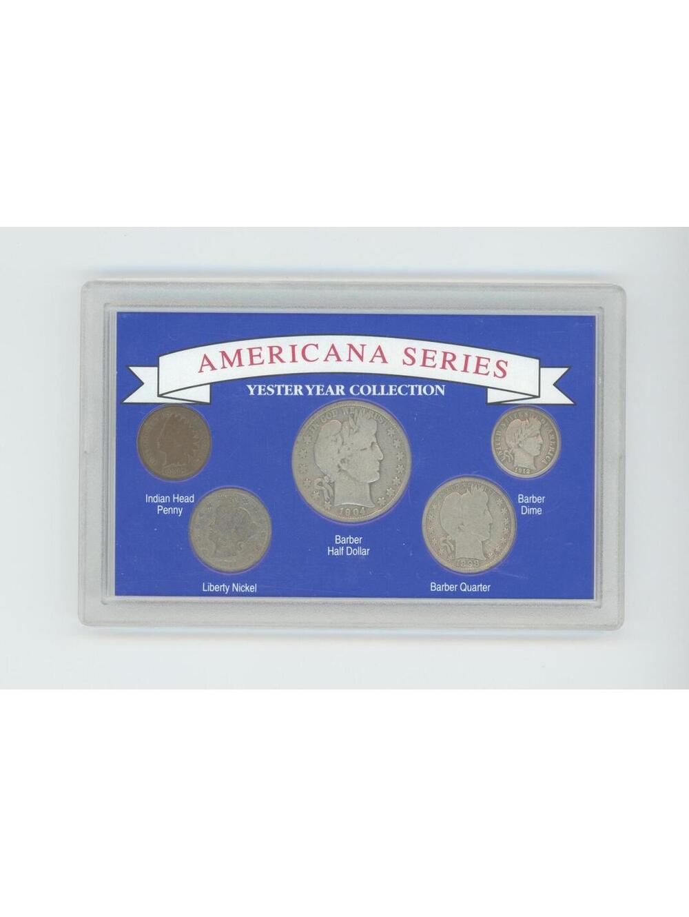 1895-1915 Americana series Barber Coin Set Yesteryear Col. 90% Silver Coinage
